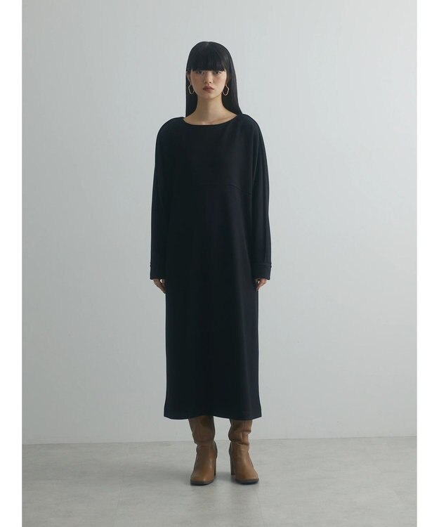 Green Parks armonia．ダンボール配色ワンピース Black