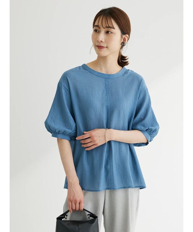 Green Parks ・ＥＬＥＮＣＡＲＥ　ＤＵＥ　バルーンスリーブブラウス Blue