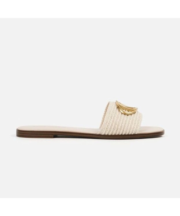 STEVE MADDEN KORA20オーバルロゴモチーフフラットサンダル ボーン