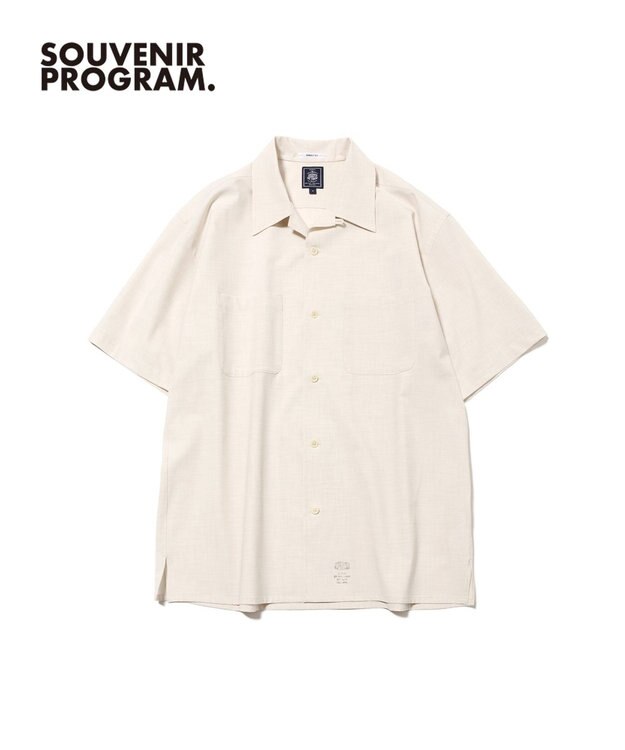 J.PRESS MEN 【J.PRESS ORIGINALS】【UNISEX】Toropical Open Half Sleeve Shirt / Baggy-Fit アイボリー系