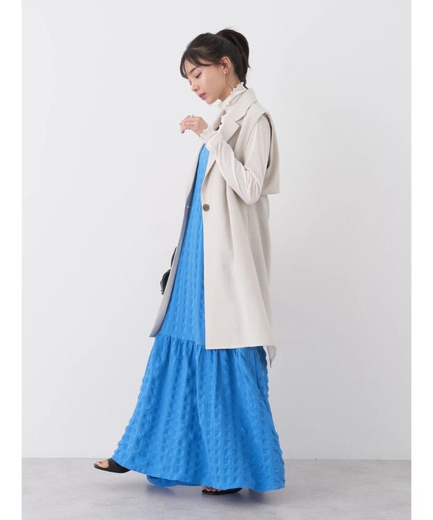 earth music&ecology バックデザインジレ Beige