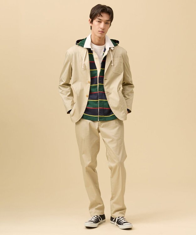 J.PRESS MEN 【フード取り外し可】フーデット ラガーシャツ ネイビー系9