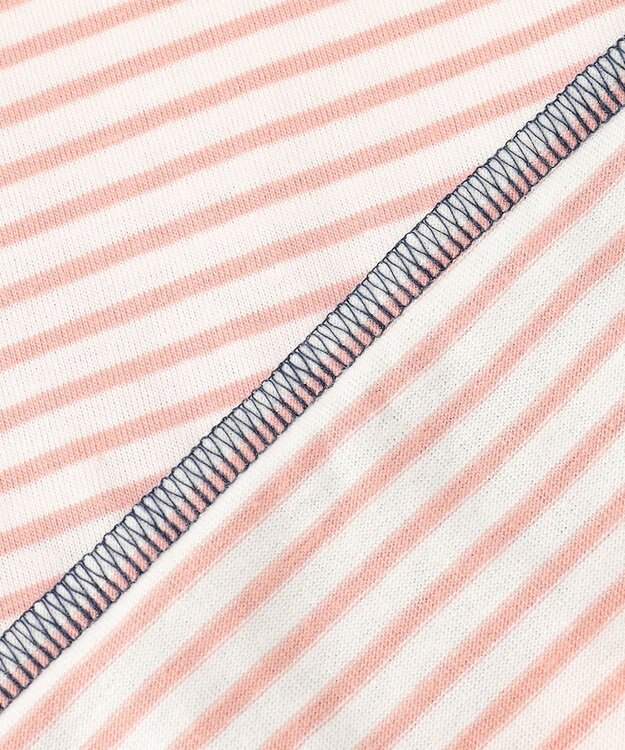 組曲 KIDS 【150-160㎝】リボンボーダー トップス ピンク系1