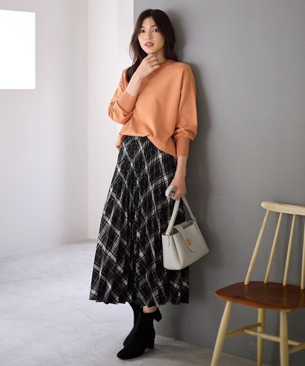 ANY 【6色展開】ソフトタッチニットプルオーバー オレンジ