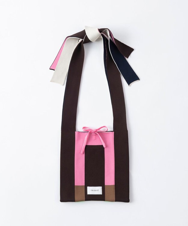 TRICOTE 【アレンジ自在】　配色アレンジノットバッグ 32BLUE