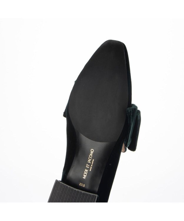 MODE ET JACOMO <MODE ET JACOMO>ベルベットリボンローファー グリーンキジ