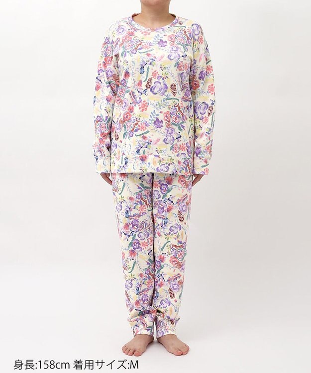 tsumori chisato SLEEP ツモリチサト パジャマ 長袖 長ズボン 綿100%(本体) あったか レディース UDW457 /ワコール ベージュ