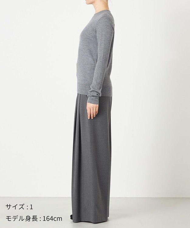 NAVE 【Nave・手洗い可】リュクスウール クルーネックニット ライトグレー系