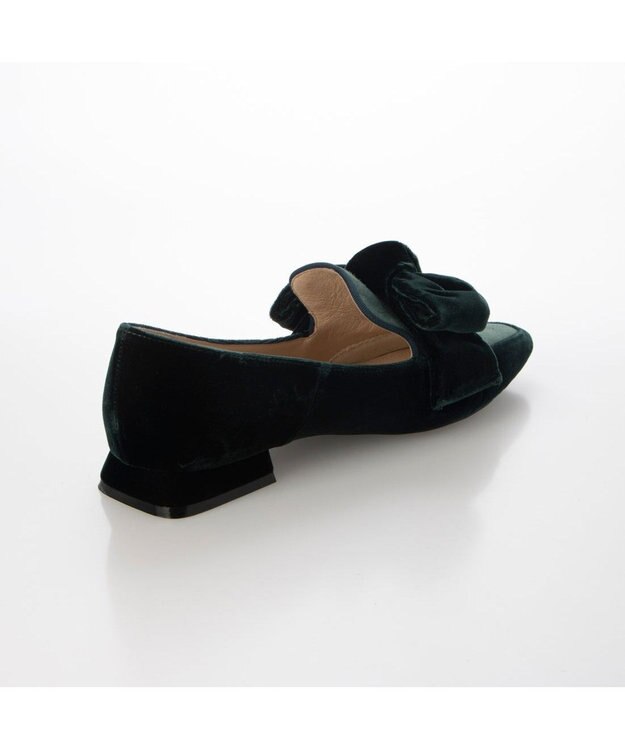MODE ET JACOMO <MODE ET JACOMO>ベルベットリボンローファー グリーンキジ