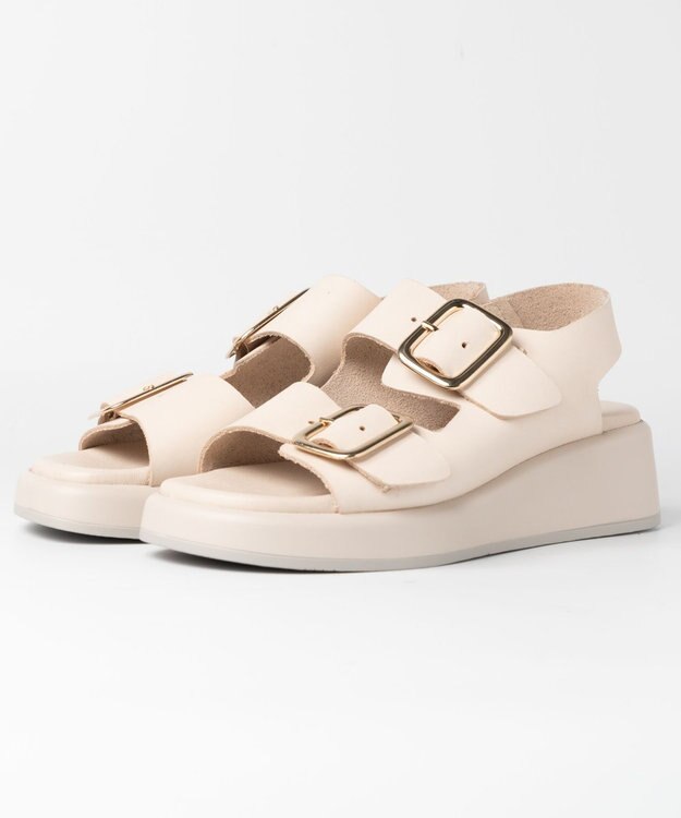 BONTRE 【BONTRE/ボントレ】厚底ダブルベルトサンダル/40353-US アイボリー