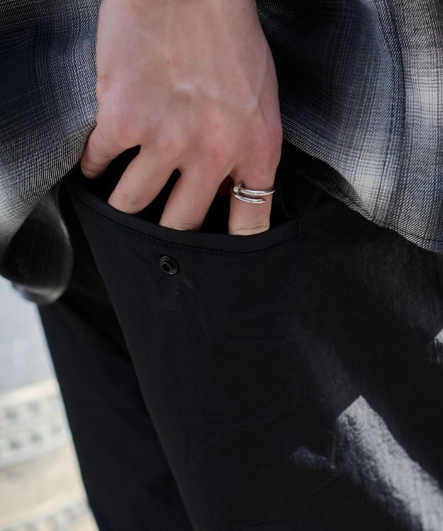 WEGO 【ウエストゴム/紐/速乾/洗濯可/SMLサイズ展開】ナイロンイージーショーツ ブラック