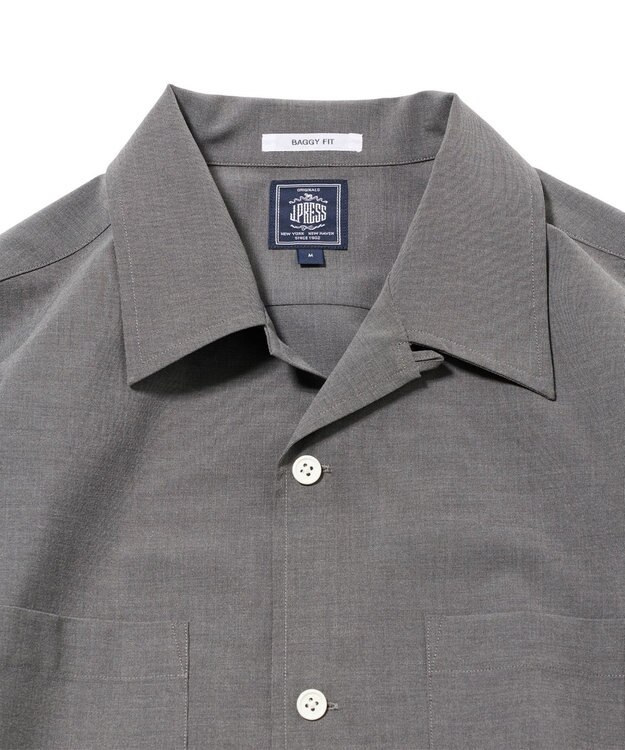 J.PRESS MEN 【J.PRESS ORIGINALS】【UNISEX】Toropical Open Half Sleeve Shirt / Baggy-Fit グレー系