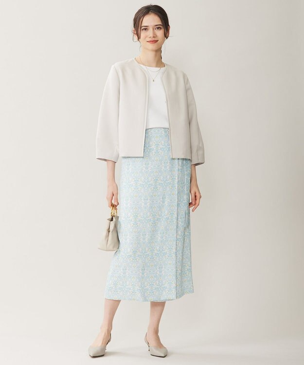 自由区 【WEB限定カラーあり・接触冷感・UVカット】クレープストレッチドルマン ニット オフホワイト