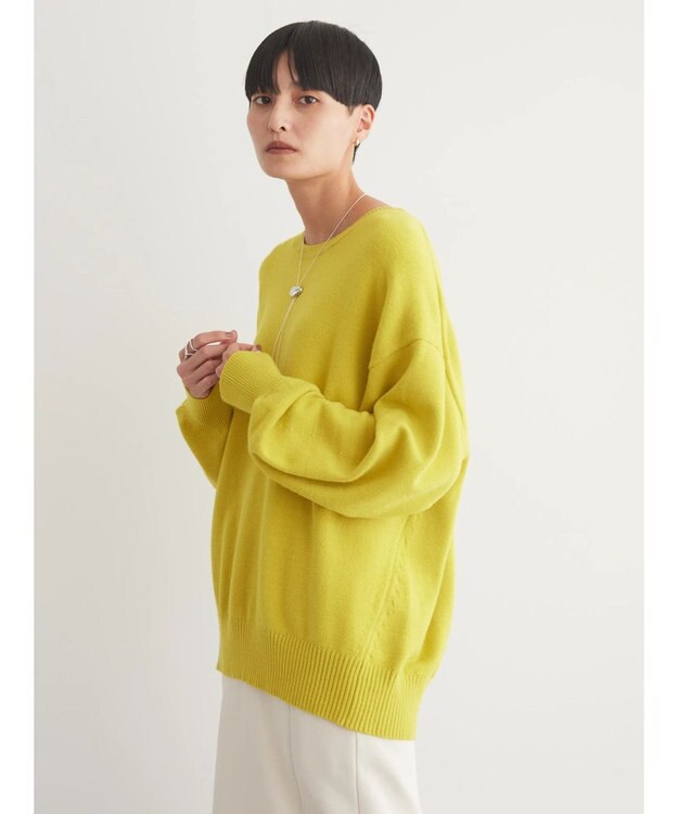 AMERICAN HOLIC バイパチ袖ボリュームニットプルオーバー　 Yellow
