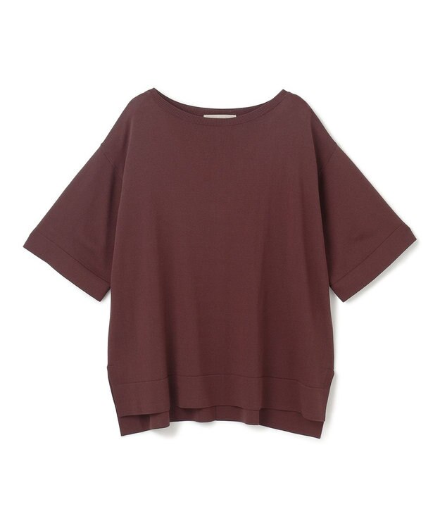 UNFILO スゴ機能 ハーフスリーブニットT [NEW]ボルドー