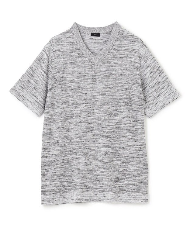 JOSEPH HOMME シャイニースラブブークレ　ニットＴシャツ ライトグレー系