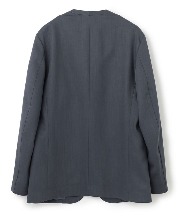 JOSEPH HOMME 【洗えるWOOLセットアップ】ウーステッドバラシャ　ノーカラージャケット ライトグレー系