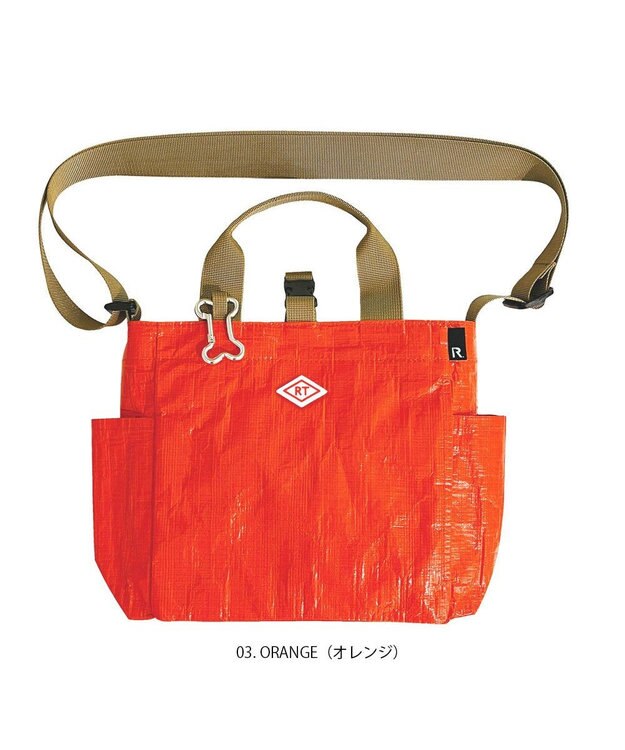 ROOTOTE 1128【BUDDY:タープ素材】SN.スクエア.ドッグ.バディ-A 03：オレンジ