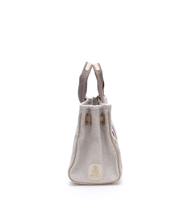 A.D.M.J. リネンラメクロス/前金具付トート32cm(Dカン＋) SILVER