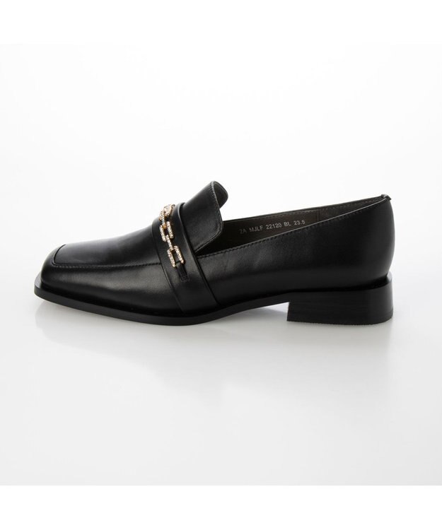 MODE ET JACOMO <MODE ET JACOMO>スクエアトゥチェーンローファー ブラック