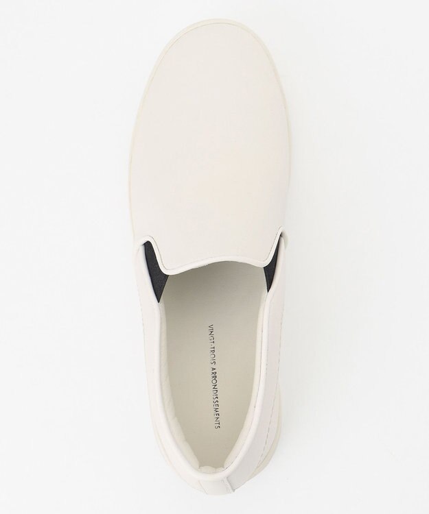 23区 レザー スリッポン ホワイト系