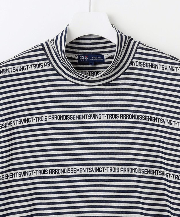 23区GOLF 【MEN】エニワイズ ロゴボーダー カットソー ネイビー系1