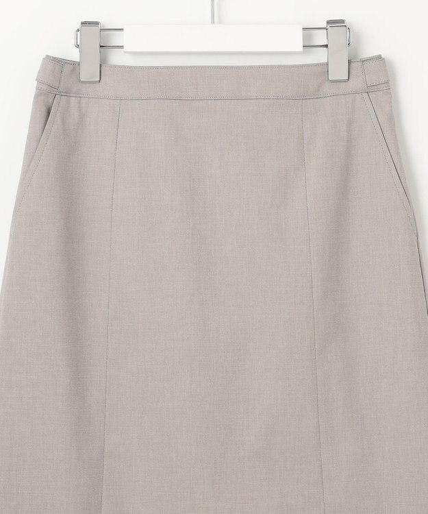 J.PRESS LADIES 【セットアップ対応・洗える・撥水・防汚】コットンFITTYシャーク スカート ベージュ系