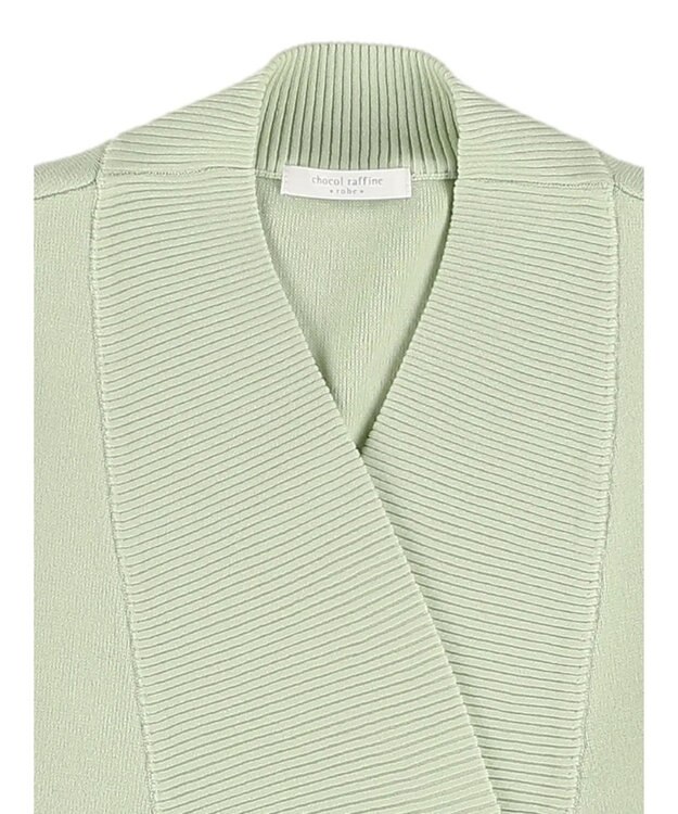 Green Parks ショート丈ミラノリブカーディガン Mint