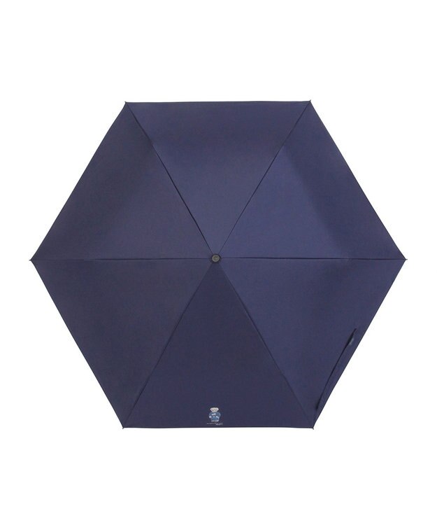 MOONBAT 【WEB限定/遮光率100%/遮熱/UV】POLO RALPH LAUREN（ポロ ラルフローレン）晴雨兼用日傘 ポロベア 無地 折りたたみ傘 自動開閉 ディープブルー