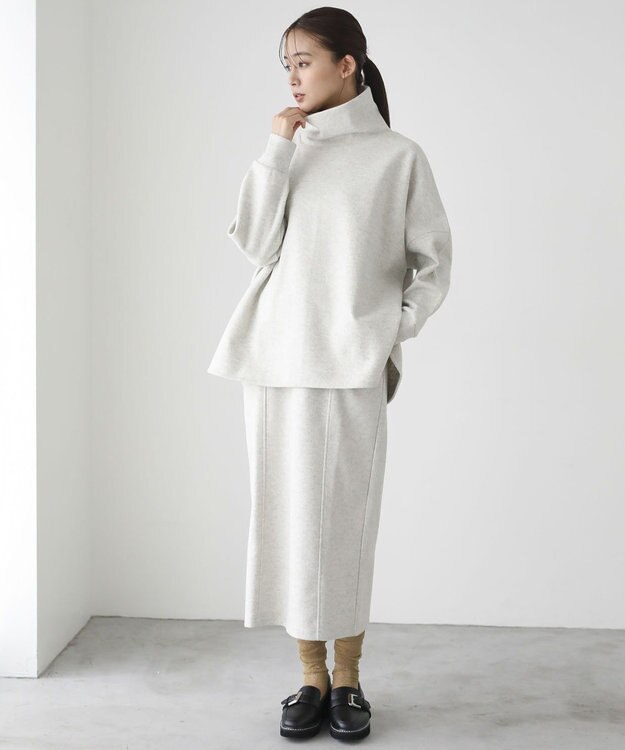 Green Parks 圧縮ポンチＩラインスカート Ivory