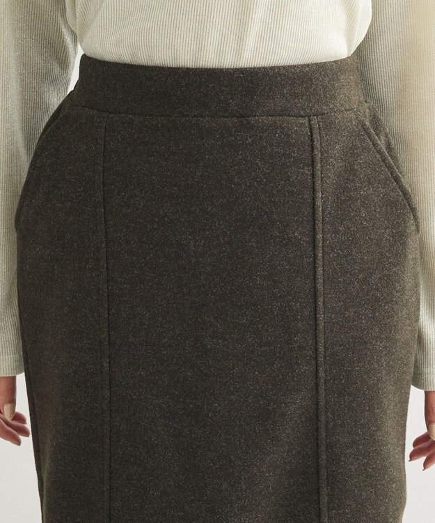 Green Parks 圧縮ポンチＩラインスカート Dark Green