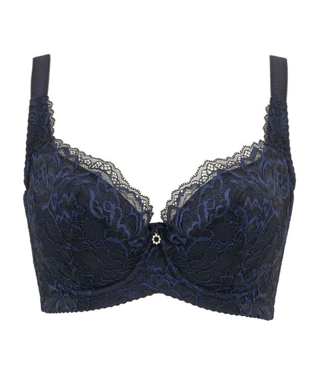 BRADELIS New York 【BRADELIS New York/コンパクト補整】サポートバックラインブラ23S1 グラマーさん向け 脇や背中をスッキリさせる補正ブラ ネイビー