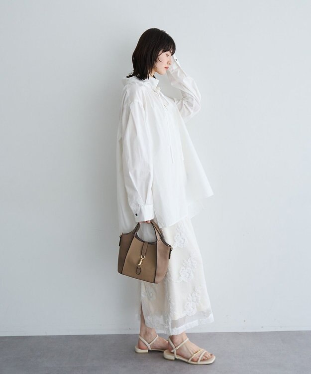 YECCA VECCA タイプライタースキッパーオーバーシャツ Off White