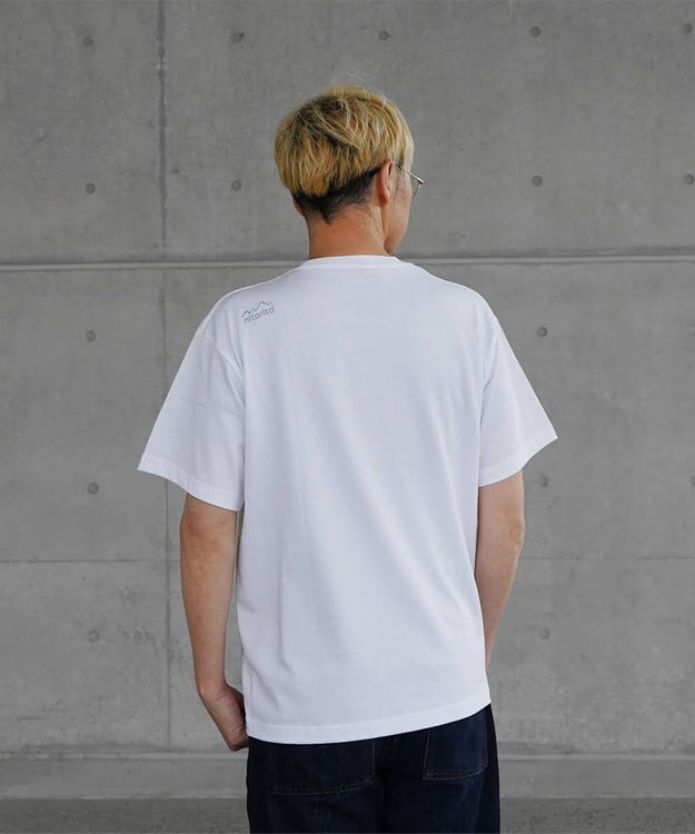 nitorito 【UNISEX】stone Tシャツ red×(whiteボディ)