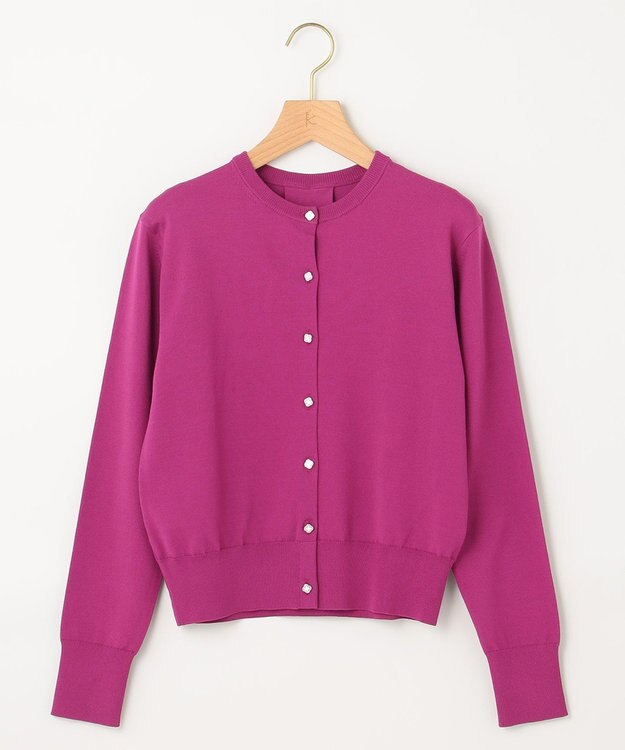 組曲 【8色展開・アンサンブル対応】ブーケカラーカーディガン パープル系