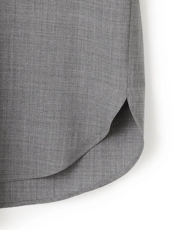 JOSEPH HOMME 【HIGH GRADE LINE】テックウールポプリン    バンドカラーシャツ ライトグレー系