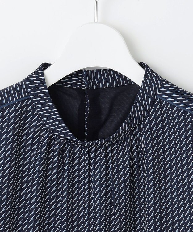 J.PRESS LADIES 幾何プリント モックネック カットソー ネイビー系5