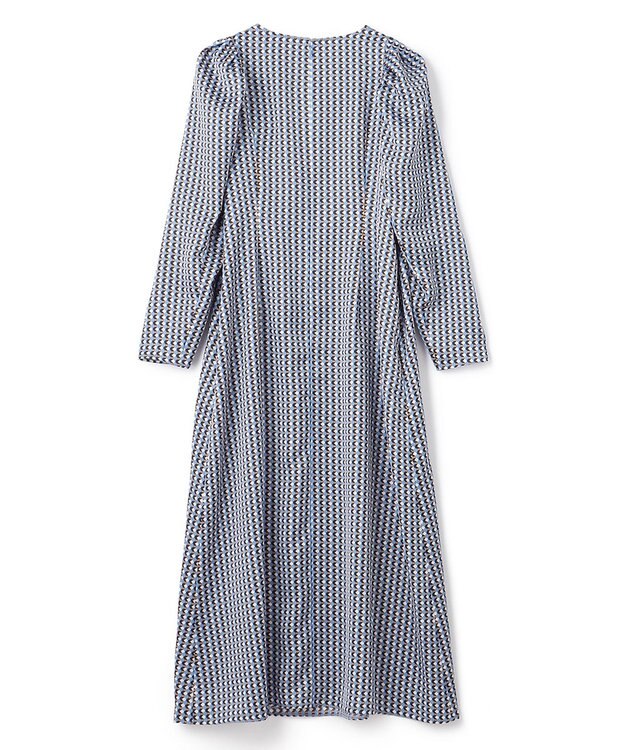 BEIGE， MABILLON / マトンスリーブドレス Sax x Brown