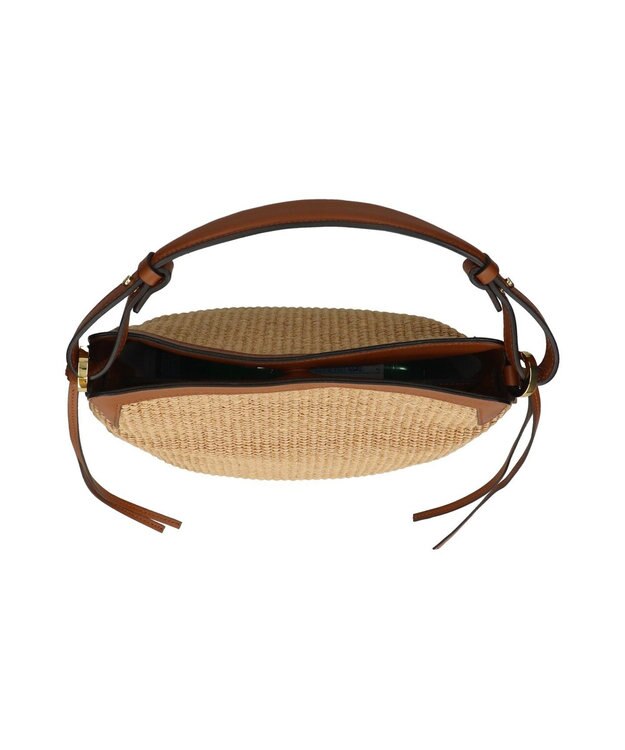 INTER-CHAUSSURES 【LORISTELLA】2WAY異素材コンビネーションショルダーバッグ ブラウンコンビ