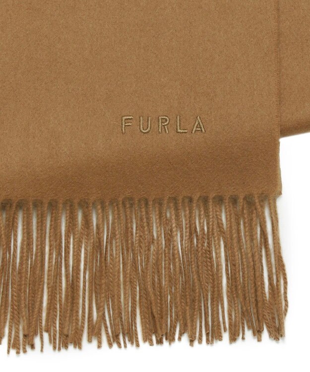 MOONBAT 【洗えるカシミヤ/大人百花1月号掲載】FURLA カシミヤ100%超大判無地 ストールマフラー／幅70cm キャメル