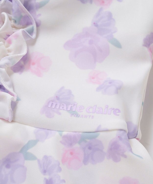 OP／FILA 【marie claire ENFANTS】花柄Aラインワンピース水着 ピンク