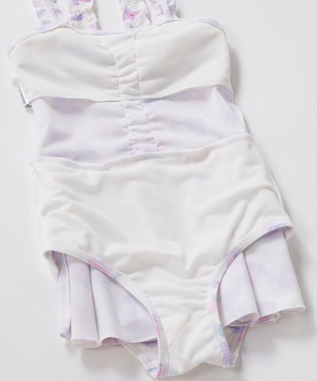 OP／FILA 【marie claire ENFANTS】花柄Aラインワンピース水着 ピンク