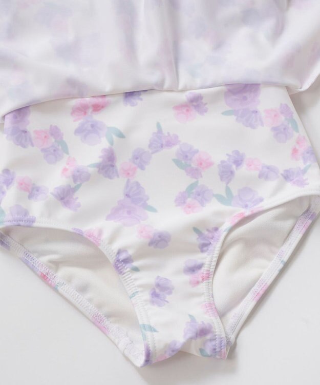 OP／FILA 【marie claire ENFANTS】花柄Aラインワンピース水着 ピンク