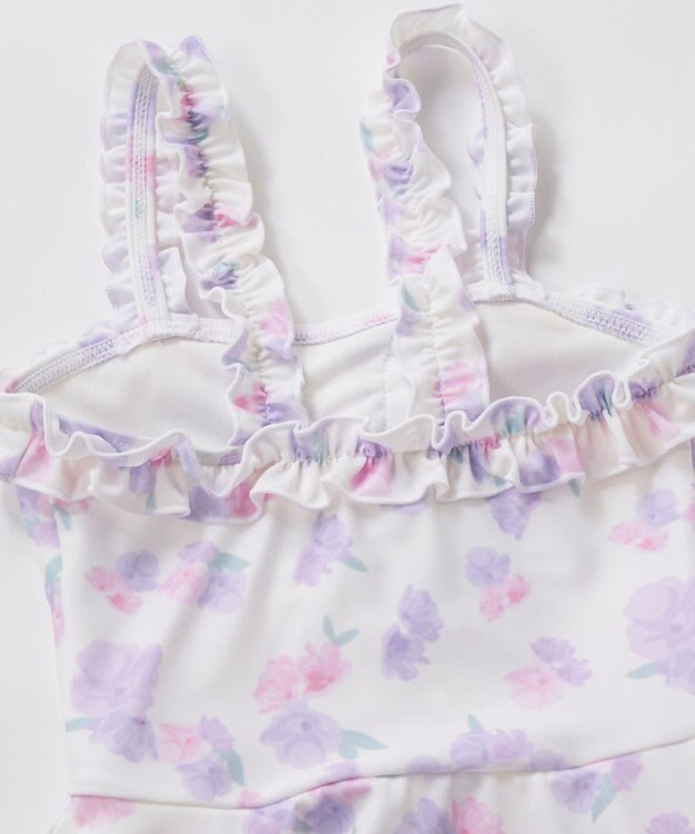 OP／FILA 【marie claire ENFANTS】花柄Aラインワンピース水着 ピンク