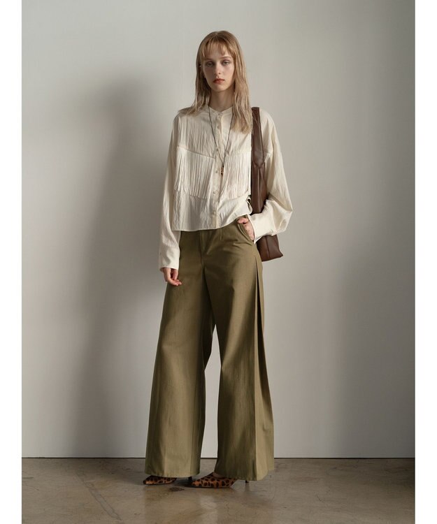Te chichi フリンジショートシャツ《2025Autumn catalog vol.2 item》 オフホワイト
