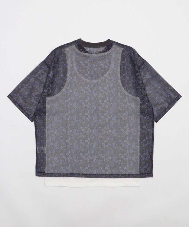 WEGO 【2点SET】メッシュパターンアンサンブルPOシャツ（SS） 柄2