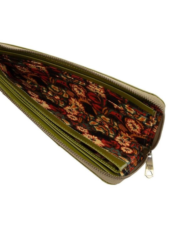 ANNA SUI マチルダ 薄マチ長財布 カーキ