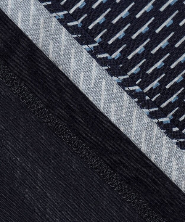 J.PRESS LADIES 幾何プリント モックネック カットソー ネイビー系5