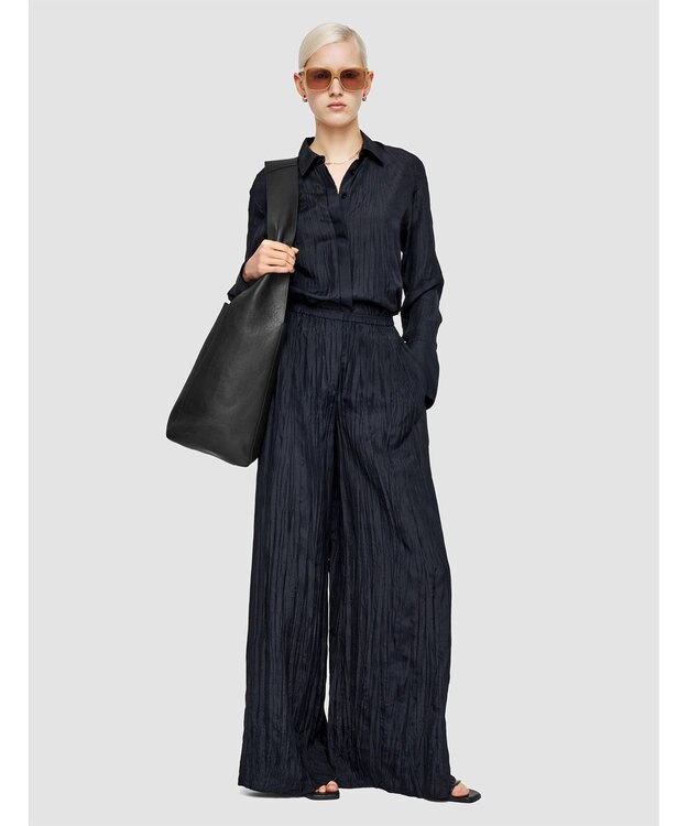 JOSEPH 【洗える】ハボタイ　ワイドレッグトラウザーズ Navy