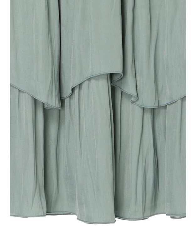 earth music&ecology ランダムティアードスカート Green